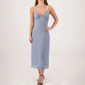 Mesh Overlay Slip Dress